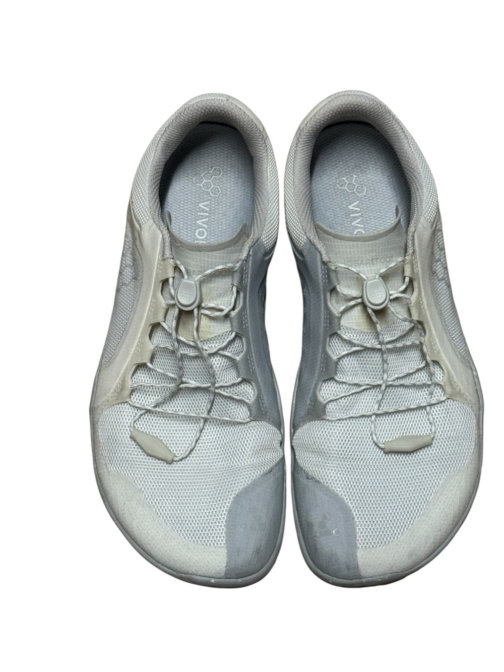 Vivobarefoot Primus Trail FG trail running shoes in a light gray-Like New
